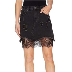 Romeo and Juliet couture black jeans skirt  size M